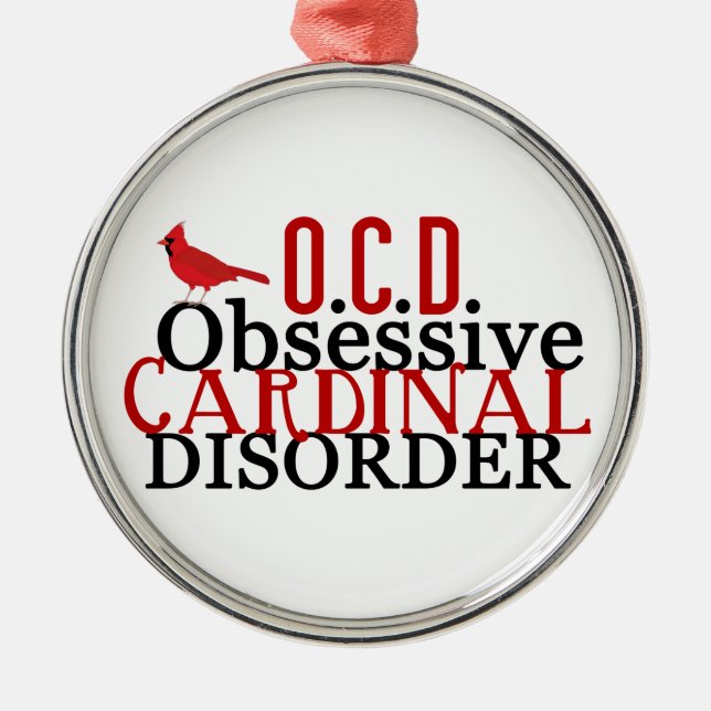 Cute Cardinal Metal Ornament (Front)