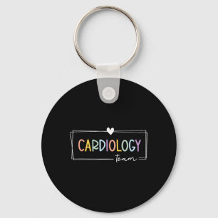 Cute Cardiology Team Cardiac Nurse CVICU Heart Keychain