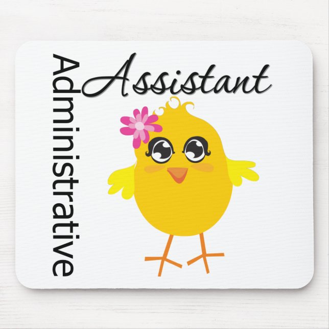 Cute Career Chick Administrative Assistant Mouse Pad (Front)