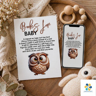 Cute Caricature Owl Baby Boy Shower  Invitation