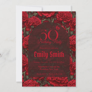Cute Carnation Petal First Birthday Gift Invitation