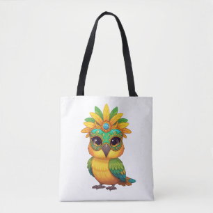 Cute Carnival Owl Women's T-Shirt  Brazil Tropical Tote Bag
