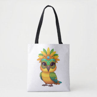 Cute Carnival Owl Women's T-Shirt Brazil Tropical Tote Bag