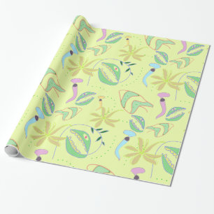 Cute carnivorous plant seamless pattern wrapping paper