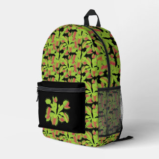 Cute Carnivorous Venus Flytraps Printed Backpack