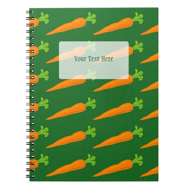 Cute carotte motif de recette carnet de cuisine (Devant)