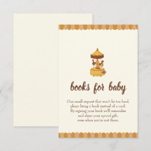 Cute carousel gender neutral baby shower  enclosure card