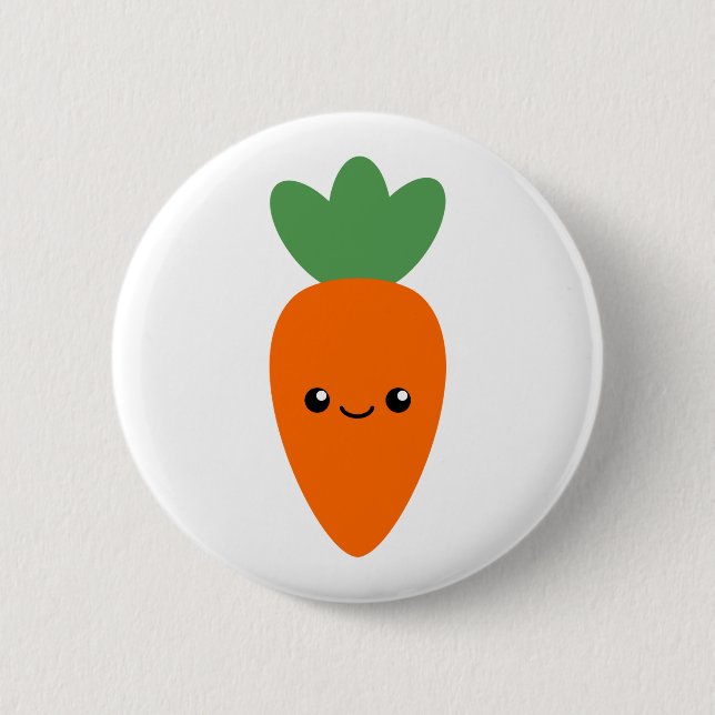 Cute Carrot 2 Inch Round Button (Front)
