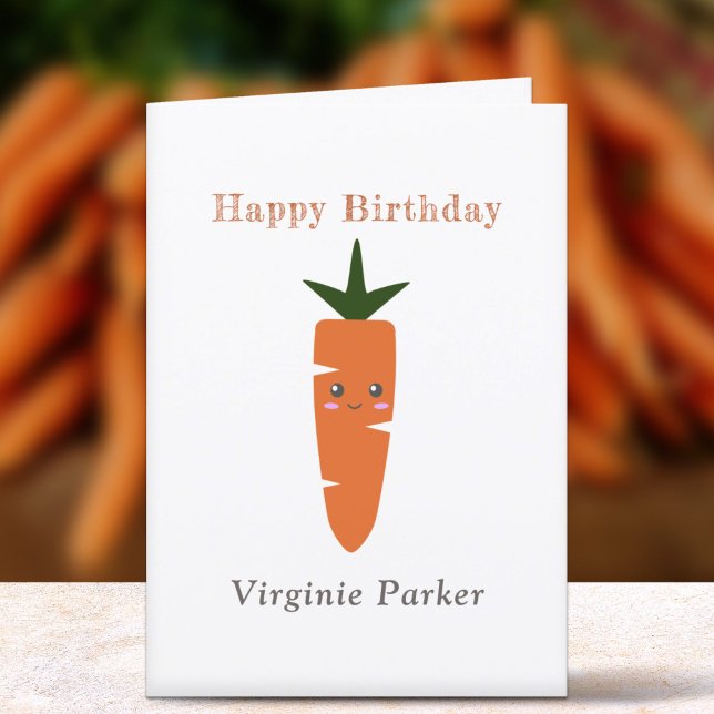 Cute Carrot Birthday Card  (Cute Carrot Birthday Card )
