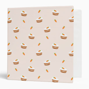 Cute Carrot Cake Pattern Binder