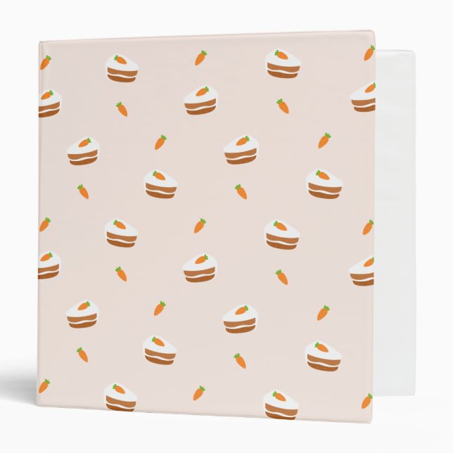 Cute Carrot Cake Pattern Binder (Front/Inside)