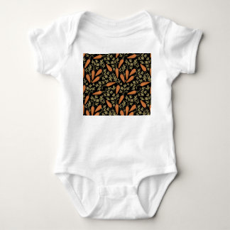 Cute Carrot Hand Drawn Pattern Baby Bodysuit