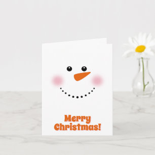 Cute Carrot Nose Snowman Card