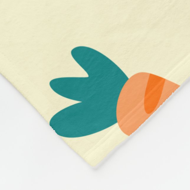 Cute Carrot Seamless Pattern Fleece Blanket (Corner)