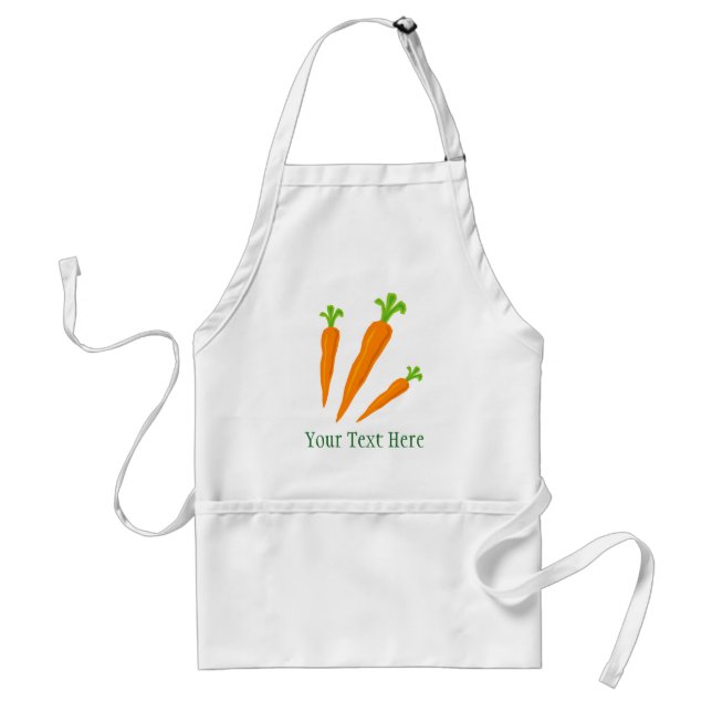 Cute carrot vegetable bbq apron for men and women (Front)