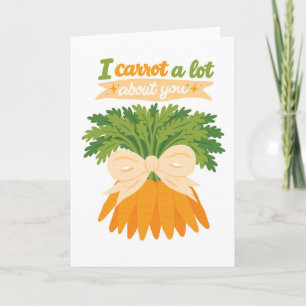 Cute Carrots Punny Humor Hand Drawn Easter Card