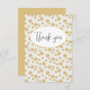Cute Carte de remerciements florale simple plat