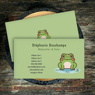 Cute Carte de visite de grenouille