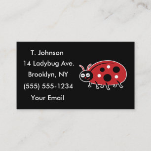 Cute Carte de visite Ladybug
