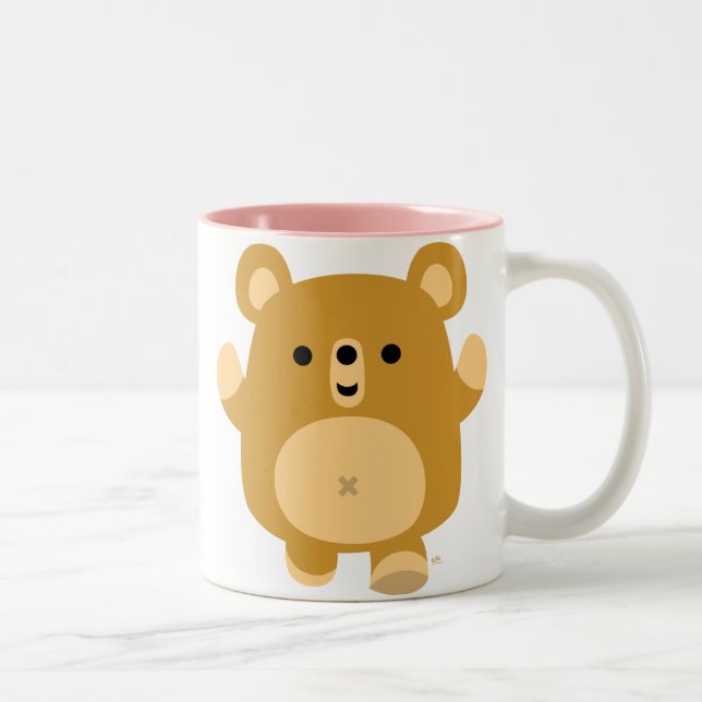 Cute Cartoon Affectionate Bear Mug (Right)