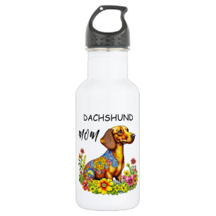 Cute Cartoon AI Dachshund Mom 532 Ml Water Bottle