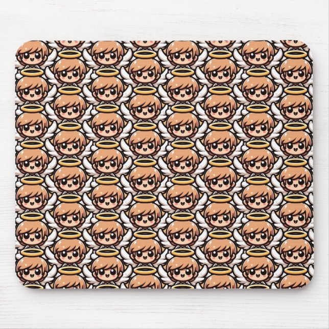 Cute Cartoon Angel Mouse Pad (Front)