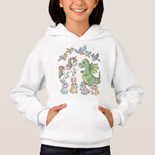 Cute Cartoon Animal Friends Girls' Hoodie