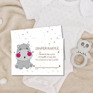 Cute Cartoon Animal Gender Neutral Diaper Raffle Enclosure Card