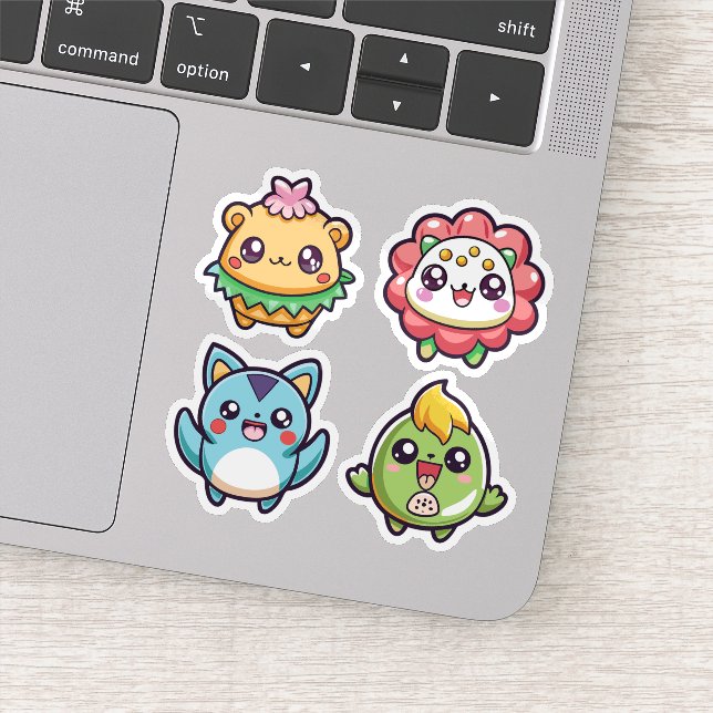 Cute Cartoon Animal Sticker Set (Detail)