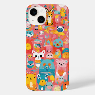 Cute Cartoon Animals Case-Mate iPhone 14 Case