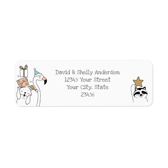 Cute Cartoon Animals Holiday (Front)