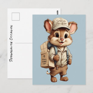 Cute Cartoon Animals Special Delivery Any Occasion Postcard