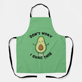 Cute Cartoon Avocado Apron