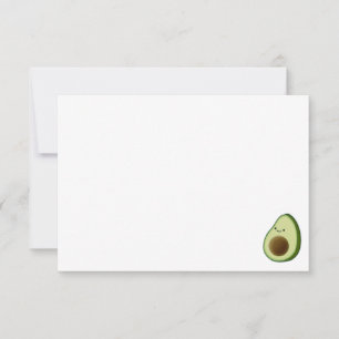 Cute Cartoon Avocado Custom Card