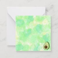 Cute Cartoon Avocado Watercolor Background