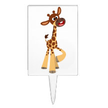 Cute Cartoon Baby Giraffe Cake Pick