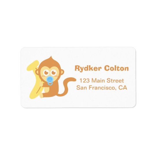 Cute Cartoon Baby Monkey with Banana