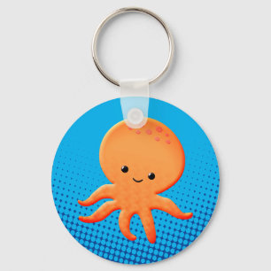 Cute Cartoon Baby Octopus Keychain