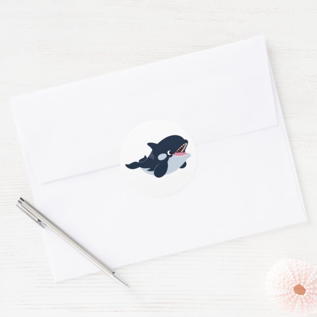 Cute Cartoon Baby Orca Sticker (Envelope)