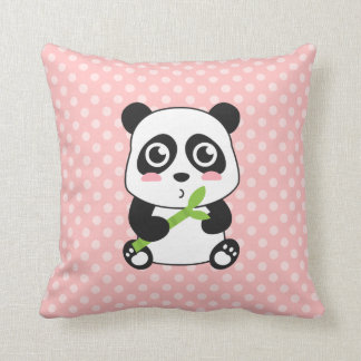 Cute Cartoon Baby Panda Throw Pillow