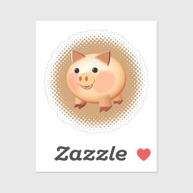 Cute Cartoon Baby Pig (Sheet)