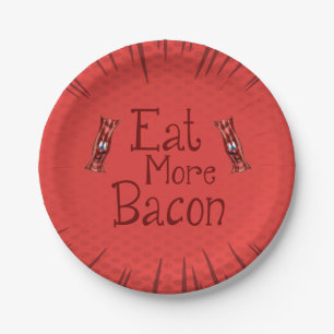 Cute Cartoon Bacon Plate