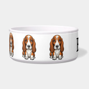 Cute Cartoon Basset Hound Puppy Personalize