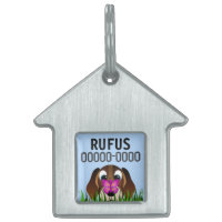 Cute Cartoon Beagle Dog Pet Tags - House