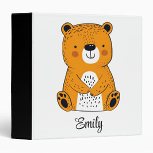 Cute cartoon bear decoration binder