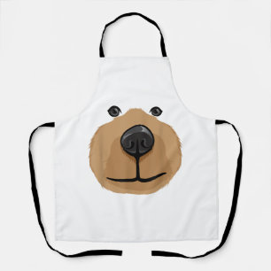 Cute Cartoon Bear Face Head Costume Party Apron