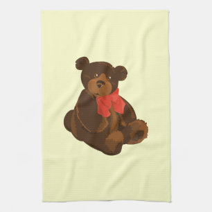 Cute cartoon bear kitchen towel