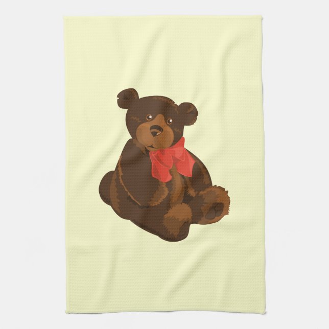 Cute cartoon bear kitchen towel (Vertical)