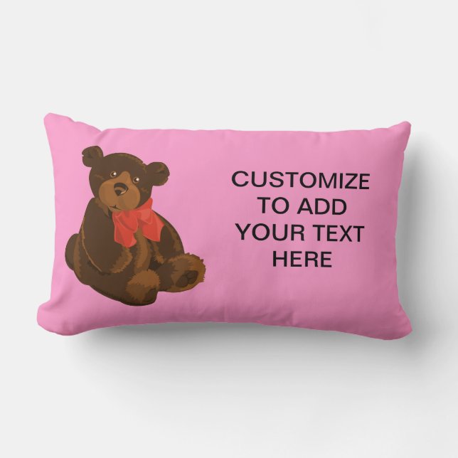 Cute cartoon bear lumbar pillow (Front)