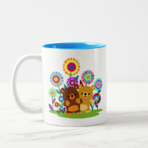 Cute Cartoon Bears' Garden Mug